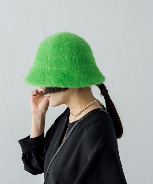 ear PAPILLONNER（イアパピヨネ）の「【SUM1 STYLE（スミスタイル）】ファーバケットハット（ハット・レディース・グリーン/ピンク・FREE）」の9枚目の写真