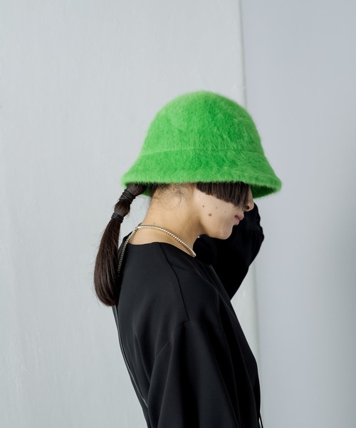 ear PAPILLONNER（イアパピヨネ）の「【SUM1 STYLE（スミスタイル）】ファーバケットハット（ハット・レディース・グリーン/ピンク・FREE）」の6枚目の写真