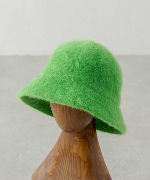 ear PAPILLONNER（イアパピヨネ）の「【SUM1 STYLE（スミスタイル）】ファーバケットハット（ハット・レディース・グリーン/ピンク・FREE）」の13枚目の写真