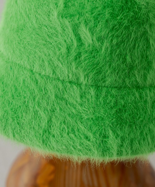 ear PAPILLONNER（イアパピヨネ）の「【SUM1 STYLE（スミスタイル）】ファーバケットハット（ハット・レディース・グリーン/ピンク・FREE）」の10枚目の写真