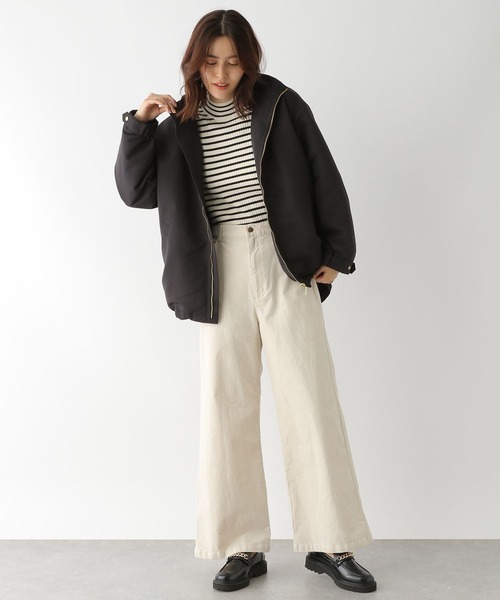 LEPSIM（レプシィム）の「2ピースセット撥水ジャケット　281822（ミリタリージャケット・レディース・ブラック/カーキ/キナリ・SMALL/MEDIUM/LARGE）」の8枚目の写真