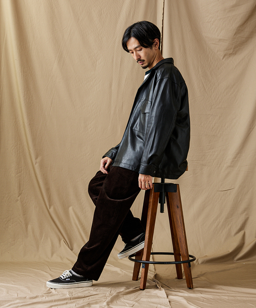 JOURNAL STANDARD(ジャーナルスタンダード)の「シープレザー ファティーグ ジャケット(ブルゾン・メンズ・ブラック・MEDIUM/LARGE)」の8枚目の写真