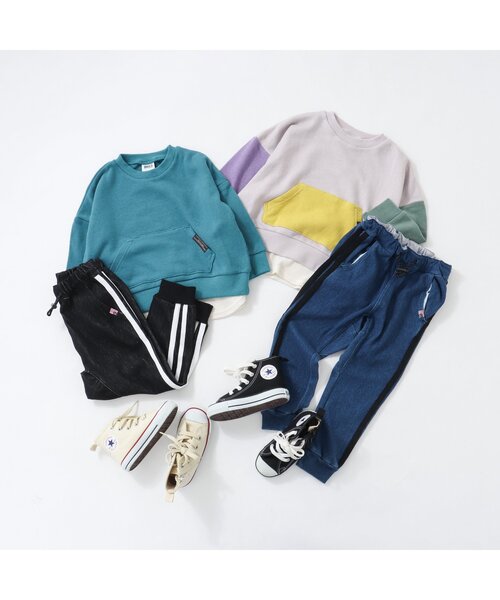 BREEZE（ブリーズ）の「ウエストコードラインパンツ（その他パンツ・キッズ・ベージュ/インディゴブルー/カーキ/グレー/ブラック・110/90/120/140/100/80/130）」の6枚目の写真