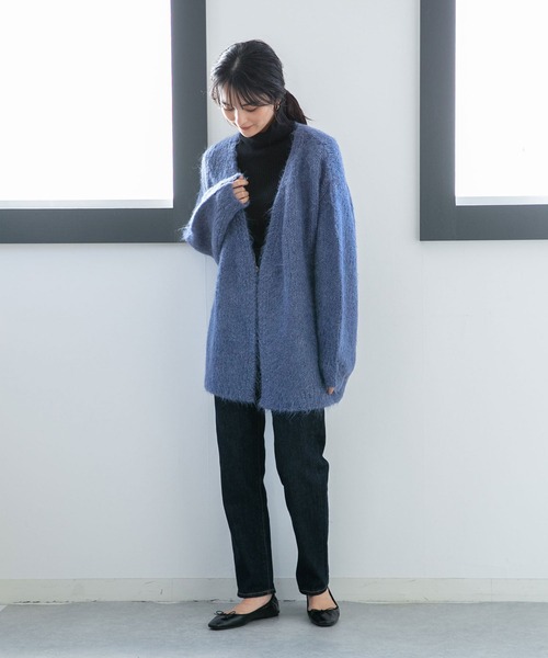 セール】LB.04/ローゲージアルパカ混カーディガン（カーディガン