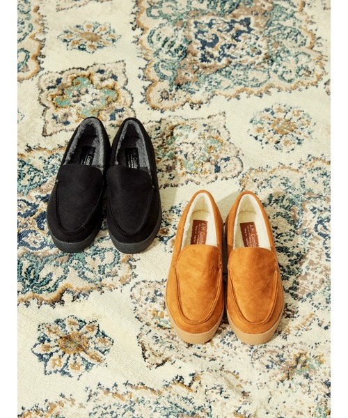 AMERICAN HOLIC（アメリカンホリック）の「インボアモカシューズ（スリッポン・レディース・キャメル/ブラック・S/M/L）」の5枚目の写真