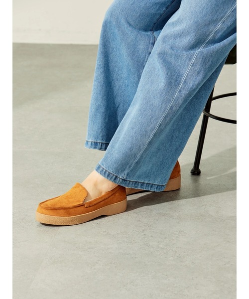 AMERICAN HOLIC（アメリカンホリック）の「インボアモカシューズ（スリッポン・レディース・キャメル/ブラック・S/M/L）」の6枚目の写真