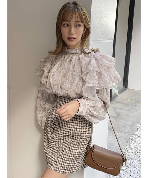 dazzlin（ダズリン）の「フリルアソートリボン長袖ブラウス（シャツ/ブラウス・レディース・グリーン/パープル/ベージュ・FREE）」の19枚目の写真