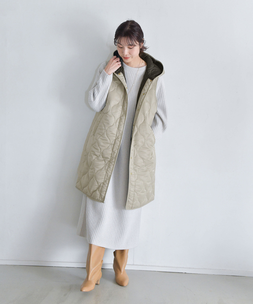 IENA(イエナ)の「【TRADITIONAL WEATHERWEAR】別注HAWICK ベスト(ブルゾン・レディース・ライトグレー/カーキ・FREE)」の9枚目の写真