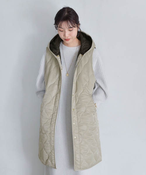 IENA(イエナ)の「【TRADITIONAL WEATHERWEAR】別注HAWICK ベスト(ブルゾン・レディース・ライトグレー/カーキ・FREE)」の12枚目の写真