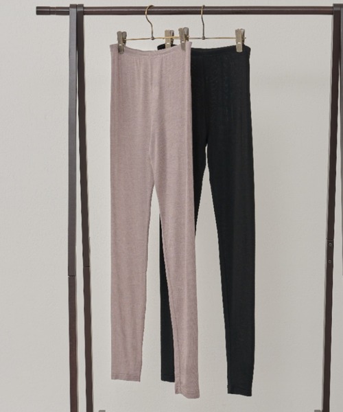 BEARDSLEY(ビアズリー)の「シルク混インナースパッツ(レギンス/スパッツ・レディース・ブラック/モカ・FREE)」の1枚目の写真