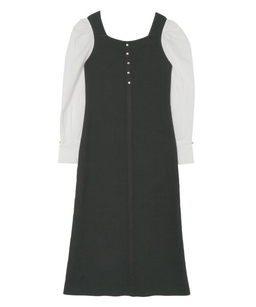 LAGUNAMOON（ラグナムーン）の「タックスリーブスクエアニットワンピース（ワンピース・レディース・グリーン/アイボリー/チャコールグレー・SMALL/MEDIUM）」の17枚目の写真