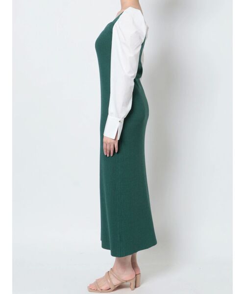 LAGUNAMOON（ラグナムーン）の「タックスリーブスクエアニットワンピース（ワンピース・レディース・グリーン/アイボリー/チャコールグレー・SMALL/MEDIUM）」の20枚目の写真