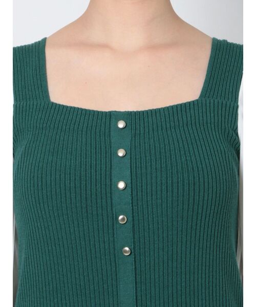 LAGUNAMOON（ラグナムーン）の「タックスリーブスクエアニットワンピース（ワンピース・レディース・グリーン/アイボリー/チャコールグレー・SMALL/MEDIUM）」の22枚目の写真