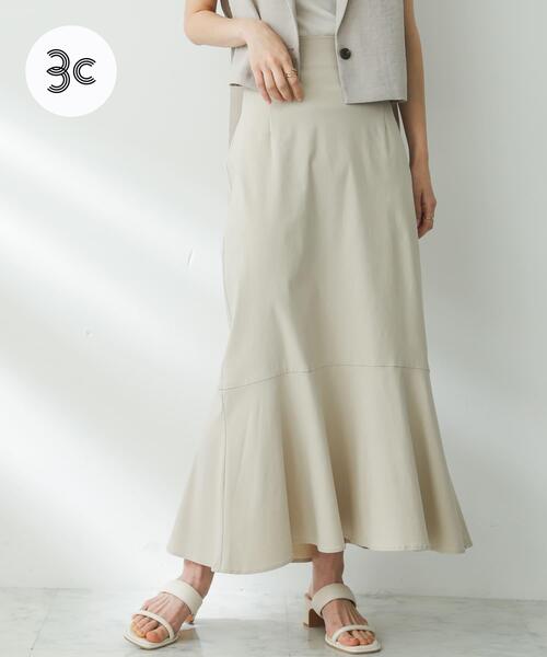 SENSE OF PLACE by URBAN RESEARCH（センスオブプレイスバイアーバンリサーチ）の「ストレッチハイウエストマーメイドスカート（スカート・レディース・ブラック/ライトベージュ/モカ/ミント/ライトブルー・X-SMALL/LARGE/SMALL/TALL/MEDIUM）」の3枚目の写真