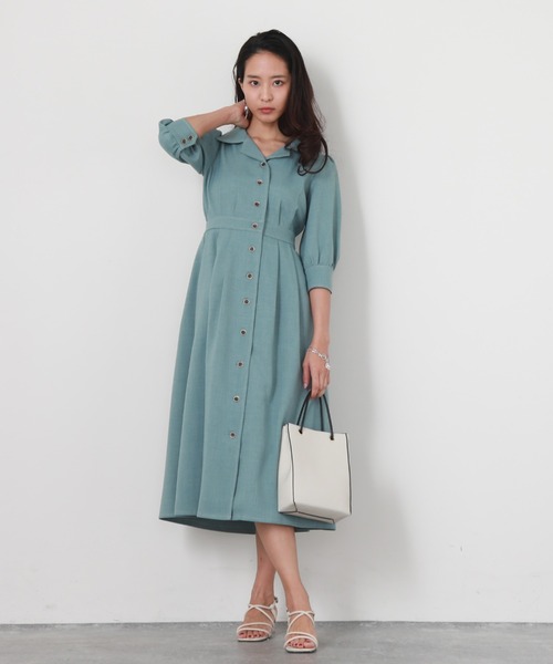 Cheek（チーク）の「七分袖開襟シャツワンピース（シャツ
