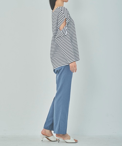 OUTERSUNSET（アウターサンセット）の「open shoulder tops（Tシャツ/カットソー・レディース・ホワイト/ブラック・FREE）」の13枚目の写真