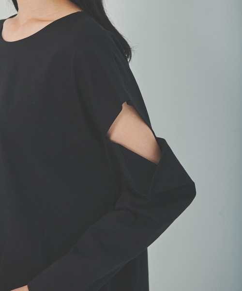 OUTERSUNSET（アウターサンセット）の「open shoulder tops（Tシャツ/カットソー・レディース・ホワイト/ブラック・FREE）」の15枚目の写真