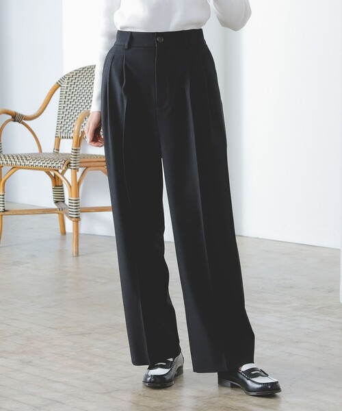 B:MING by BEAMS（ビーミングバイビームス）の「B:MING by BEAMS / テーパード パンツ（スラックス・レディース・クリーム/ブラック/ラベンダー・SMALL/MEDIUM）」の2枚目の写真