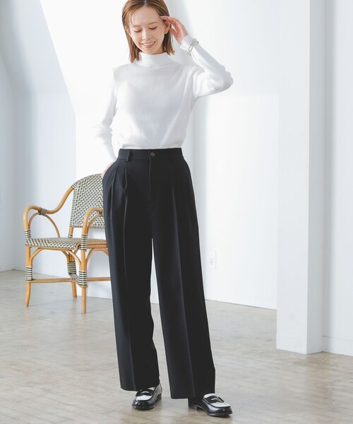 B:MING by BEAMS（ビーミングバイビームス）の「B:MING by BEAMS / テーパード パンツ（スラックス・レディース・クリーム/ブラック/ラベンダー・SMALL/MEDIUM）」の4枚目の写真