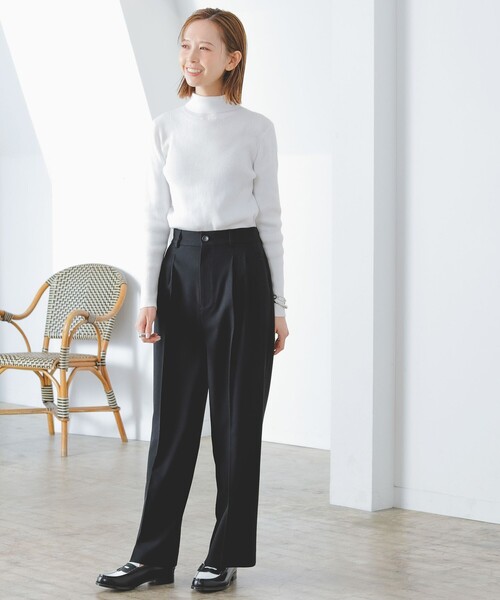 B:MING by BEAMS（ビーミングバイビームス）の「B:MING by BEAMS / テーパード パンツ（スラックス・レディース・クリーム/ブラック/ラベンダー・SMALL/MEDIUM）」の5枚目の写真
