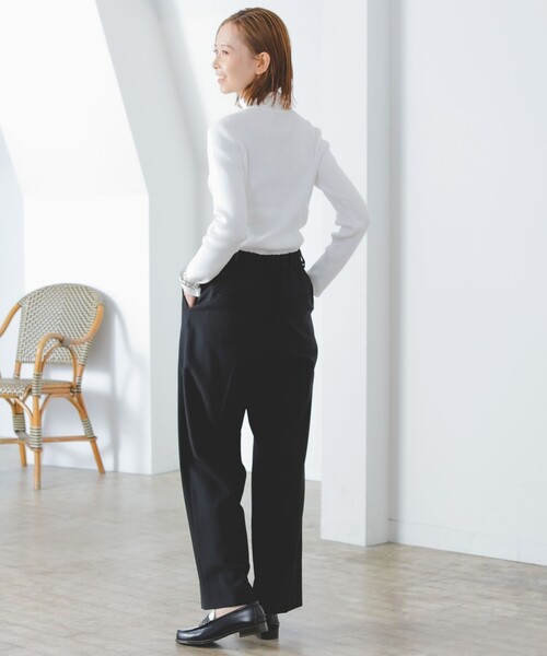 B:MING by BEAMS（ビーミングバイビームス）の「B:MING by BEAMS / テーパード パンツ（スラックス・レディース・クリーム/ブラック/ラベンダー・SMALL/MEDIUM）」の6枚目の写真