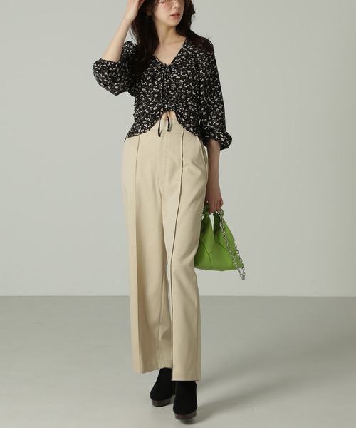 FREE'S MART（フリーズマート）の「センターピンタックワイドパンツ（その他パンツ・レディース・イエロー/ブラック/ナチュラル・マルチサイズ）」の14枚目の写真