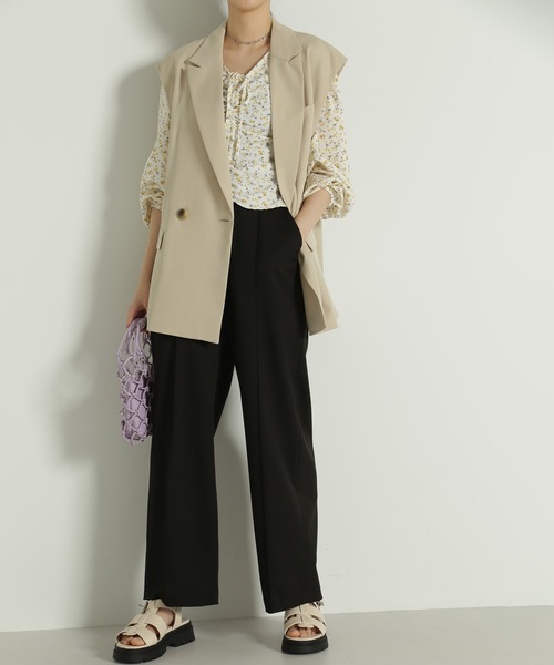 FREE'S MART（フリーズマート）の「センターピンタックワイドパンツ（その他パンツ・レディース・イエロー/ブラック/ナチュラル・マルチサイズ）」の10枚目の写真