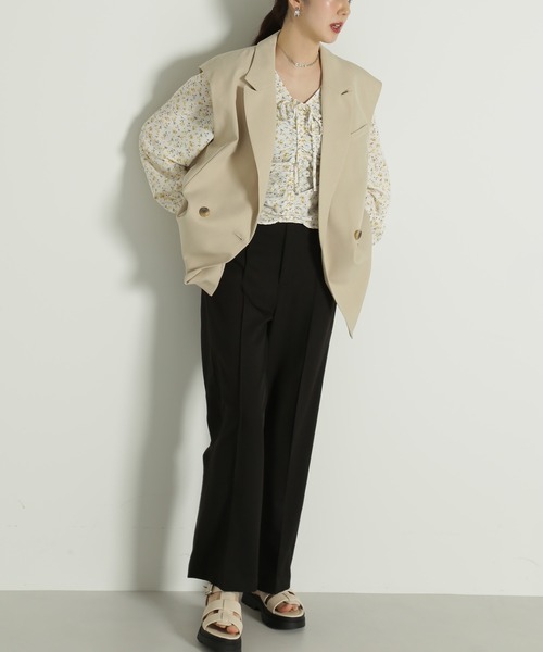 FREE'S MART（フリーズマート）の「センターピンタックワイドパンツ（その他パンツ・レディース・イエロー/ブラック/ナチュラル・マルチサイズ）」の11枚目の写真