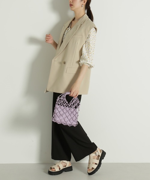 FREE'S MART（フリーズマート）の「センターピンタックワイドパンツ（その他パンツ・レディース・イエロー/ブラック/ナチュラル・マルチサイズ）」の12枚目の写真