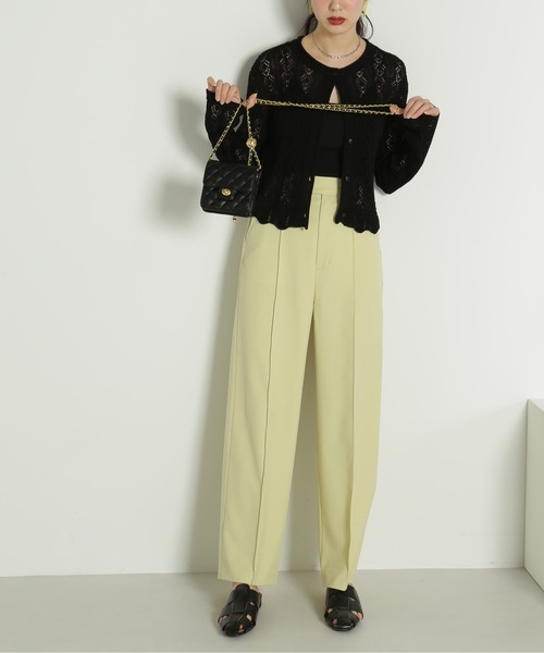 FREE'S MART（フリーズマート）の「センターピンタックワイドパンツ（その他パンツ・レディース・イエロー/ブラック/ナチュラル・マルチサイズ）」の4枚目の写真