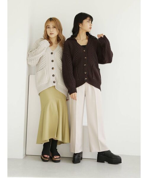 MURUA（ムルーア）の「アシメスリットマーメイドスカート（スカート・レディース・カーキ/ベージュ/ブラック・1/2）」の14枚目の写真