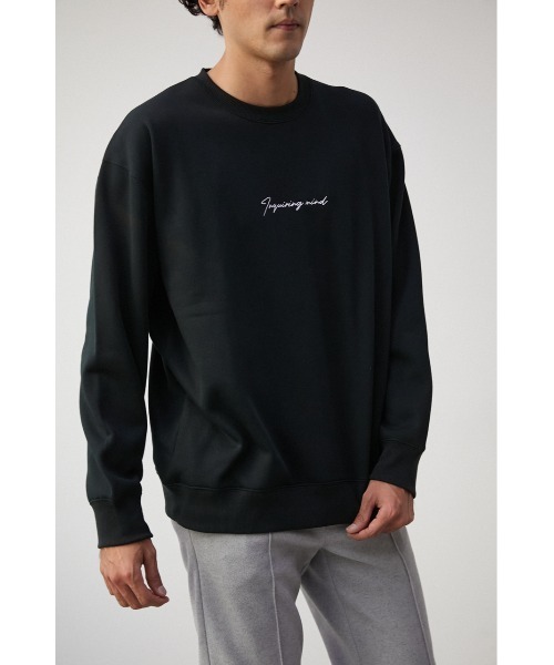 AZUL by moussy(アズールバイマウジー)の「ONE POINT EMBROIDERY TOPS/ワンポイントエンブロイダリートップス(スウェット・メンズ・ベージュ/ブラック/ホワイト/ネイビー・LARGE/MEDIUM)」の3枚目の写真