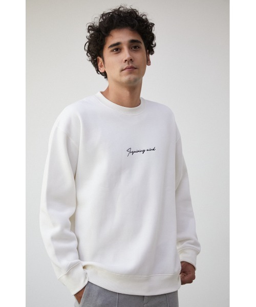 AZUL by moussy(アズールバイマウジー)の「ONE POINT EMBROIDERY TOPS/ワンポイントエンブロイダリートップス(スウェット・メンズ・ベージュ/ブラック/ホワイト/ネイビー・LARGE/MEDIUM)」の5枚目の写真