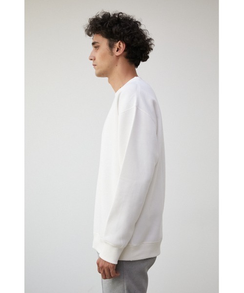 AZUL by moussy(アズールバイマウジー)の「ONE POINT EMBROIDERY TOPS/ワンポイントエンブロイダリートップス(スウェット・メンズ・ベージュ/ブラック/ホワイト/ネイビー・LARGE/MEDIUM)」の9枚目の写真