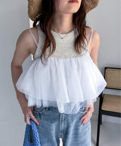 EPIMI E'PIMMY(エピミエピミー)の「カップ付きアメスリタンク(タンクトップ・レディース・ホワイト/オートミール/オフホワイト/ブラック系その他/ブラック/ピンクベージュ・MEDIUM)」の5枚目の写真