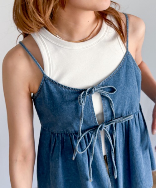 EPIMI E'PIMMY(エピミエピミー)の「カップ付きアメスリタンク(タンクトップ・レディース・ホワイト/オートミール/オフホワイト/ブラック系その他/ブラック/ピンクベージュ・MEDIUM)」の2枚目の写真