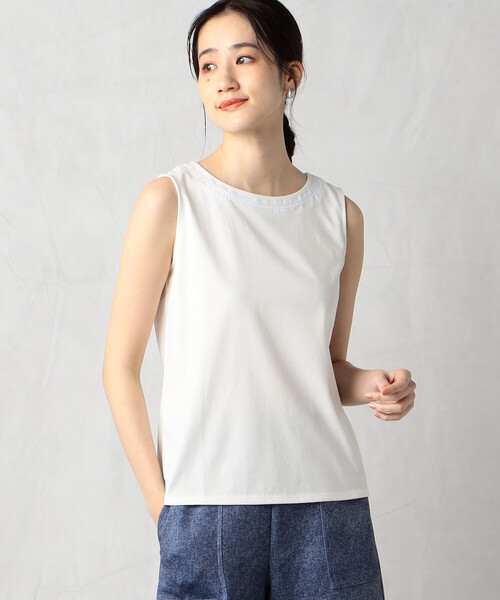 Comme　Ca　Mature（コムサマチュア）の「スパンコール付きタンクトップ（タンクトップ・レディース・ホワイト/グレイッシュベージュ/ブラック・MEDIUM/LARGE）」の2枚目の写真