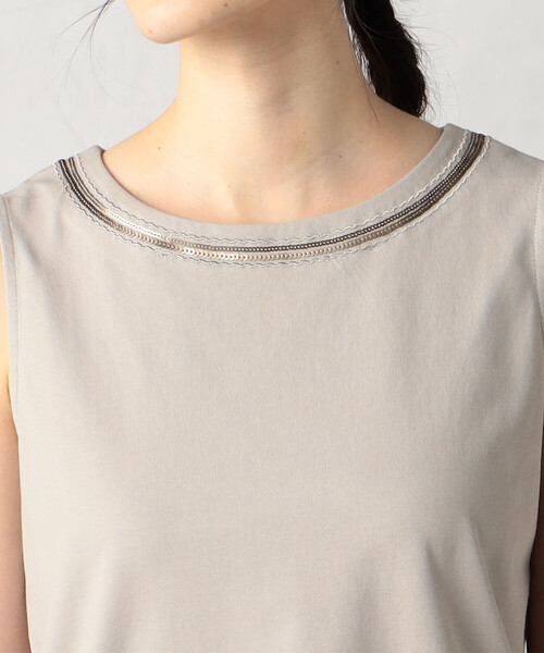 Comme　Ca　Mature（コムサマチュア）の「スパンコール付きタンクトップ（タンクトップ・レディース・ホワイト/グレイッシュベージュ/ブラック・MEDIUM/LARGE）」の13枚目の写真