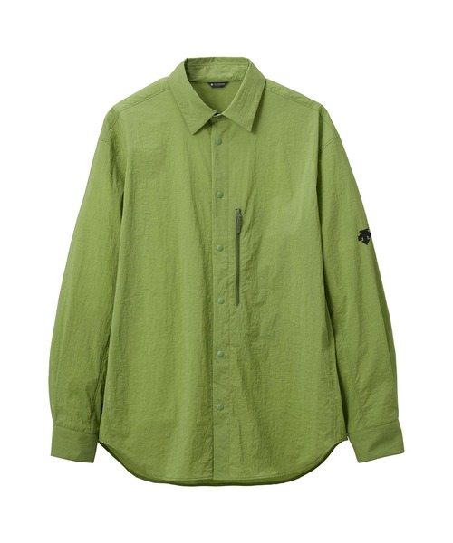 descenteライトグリーンシャツ サンバイザーセット サイズM DESCENTE（デサント）の「テック長袖シャツ / TECH L/S SHIRT（シャツ