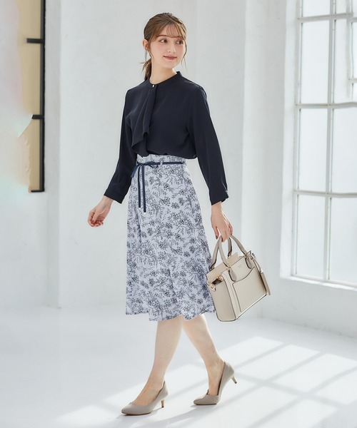 Honeys（ハニーズ）の「ボウタイブラウス（シャツ/ブラウス・レディース・ネイビー/ミント/ホワイト/ライトグレー/サックスブルー・S/M/L/LL）」の22枚目の写真