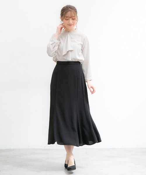 Honeys（ハニーズ）の「ボウタイブラウス（シャツ/ブラウス・レディース・ネイビー/ミント/ホワイト/ライトグレー/サックスブルー・S/M/L/LL）」の15枚目の写真