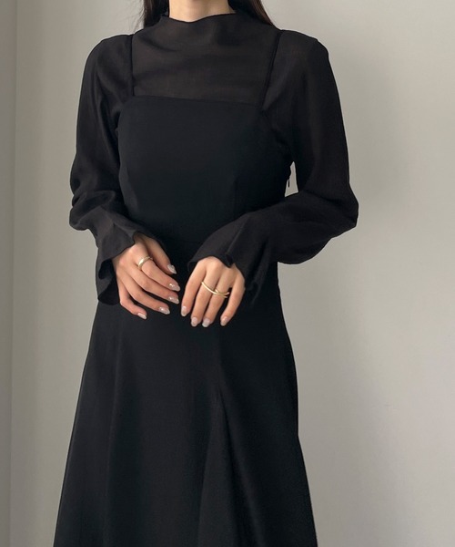 Louere（ルエレ）の「フレアスリーブハイネックシアートップス（Tシャツ/カットソー・レディース・クリーム/ブラック/ホワイト/ライトブラウン/グレー・SMALL/MEDIUM/LARGE/X-LARGE）」の12枚目の写真