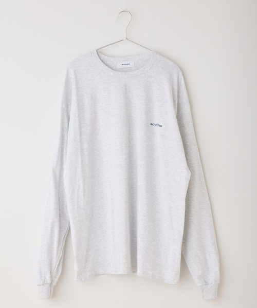 WHIMSIC(ウィムジック)の「【UNISEX】エンブロイダリーロゴロングスリーブTEE(Tシャツ/カットソー・メンズ・ブルー/ライトグレー/グリーン/パープル/ライトピンク/ホワイト・FREE)」の21枚目の写真