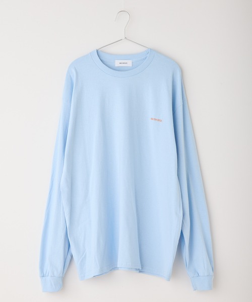 WHIMSIC(ウィムジック)の「【UNISEX】エンブロイダリーロゴロングスリーブTEE(Tシャツ/カットソー・メンズ・ブルー/ライトグレー/グリーン/パープル/ライトピンク/ホワイト・FREE)」の17枚目の写真