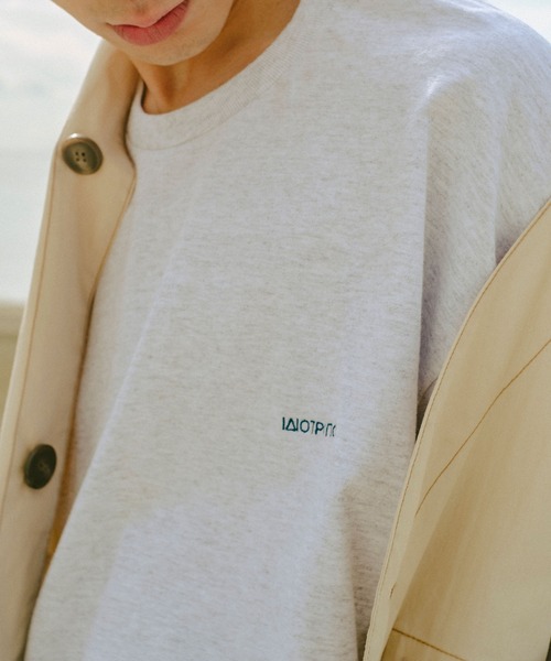 WHIMSIC(ウィムジック)の「【UNISEX】エンブロイダリーロゴロングスリーブTEE(Tシャツ/カットソー・メンズ・ブルー/ライトグレー/グリーン/パープル/ライトピンク/ホワイト・FREE)」の18枚目の写真