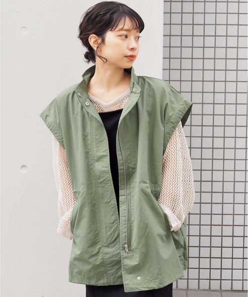 tiptop(ティップトップ)の「【2024SS新色登場】ナイロン袖取り外しブルゾン(ブルゾン・レディース・ブラック/カーキ/オフホワイト/カーキ系/グレー系その他・FREE)」の4枚目の写真