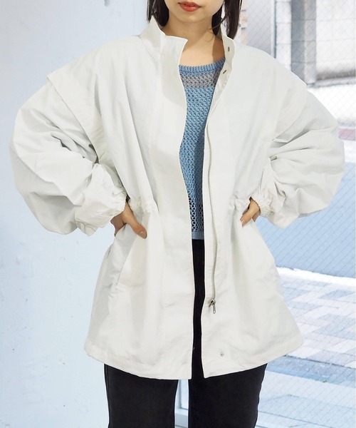 tiptop(ティップトップ)の「【2024SS新色登場】ナイロン袖取り外しブルゾン(ブルゾン・レディース・ブラック/カーキ/オフホワイト/カーキ系/グレー系その他・FREE)」の6枚目の写真