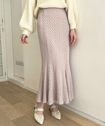 ストレッチレースマーメイドスカート