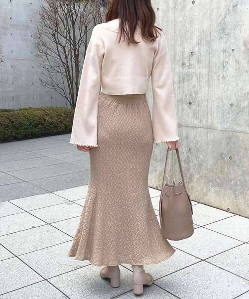 MAJESTIC LEGON（マジェスティックレゴン）の「ストレッチレースマーメイドスカート（スカート・レディース・ベージュ/アイボリー/グレイッシュベージュ・MEDIUM/SMALL）」の19枚目の写真