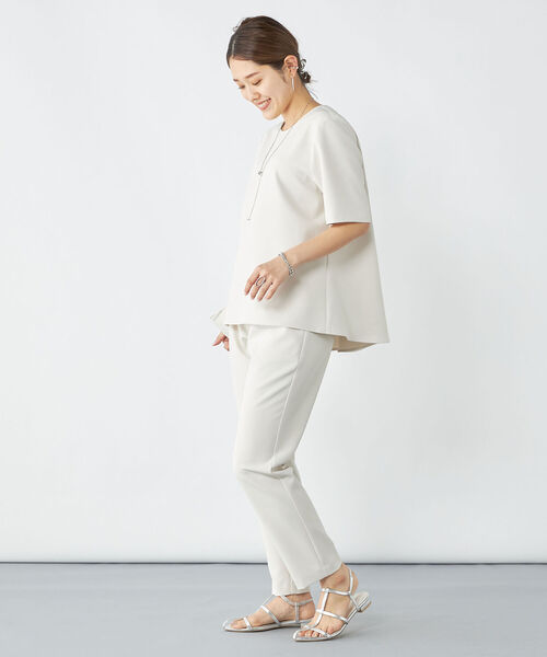 NOLLEY’S(ノーリーズ)の「ウォッシャブルダブルクロスイージーテーパードパンツ(その他パンツ・レディース・アイボリー/ネイビー/ブラック/ベビーピンク・40/36/38/34)」の8枚目の写真